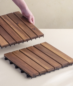 Wood Interlocking 6-bar Tiles